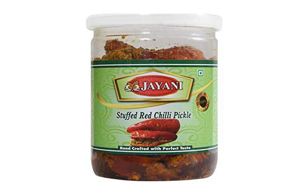 Jayani Suffed Red Chilli Pickle    Plastic Jar  400 grams